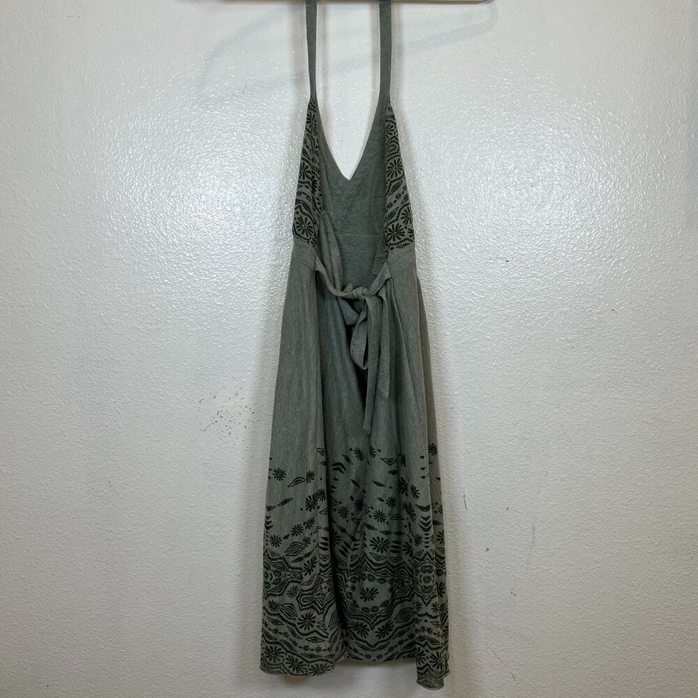 Athleta Halter Paisley Gray Green Sundress Size S - Picture 3 of 6